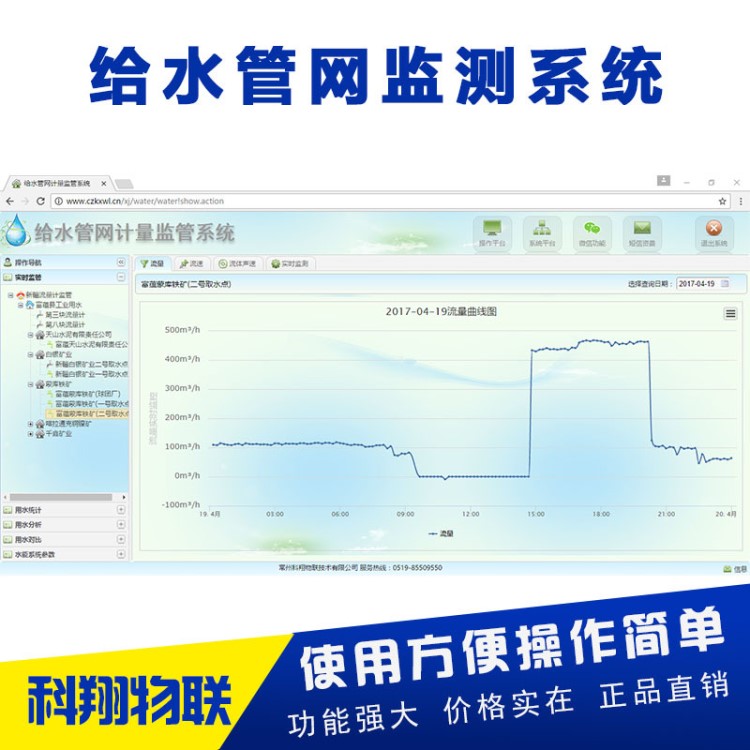 KXIOT给水网络监测系统定制企业水力监控平台