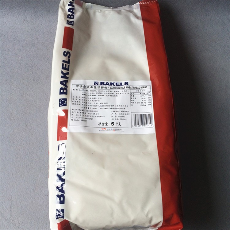 供应碧琪全麦面包预拌粉 烘焙原料 5kg/包