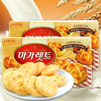 韩国食品批发 乐天玛格丽特/玛加丽夹心软饼饼干原味