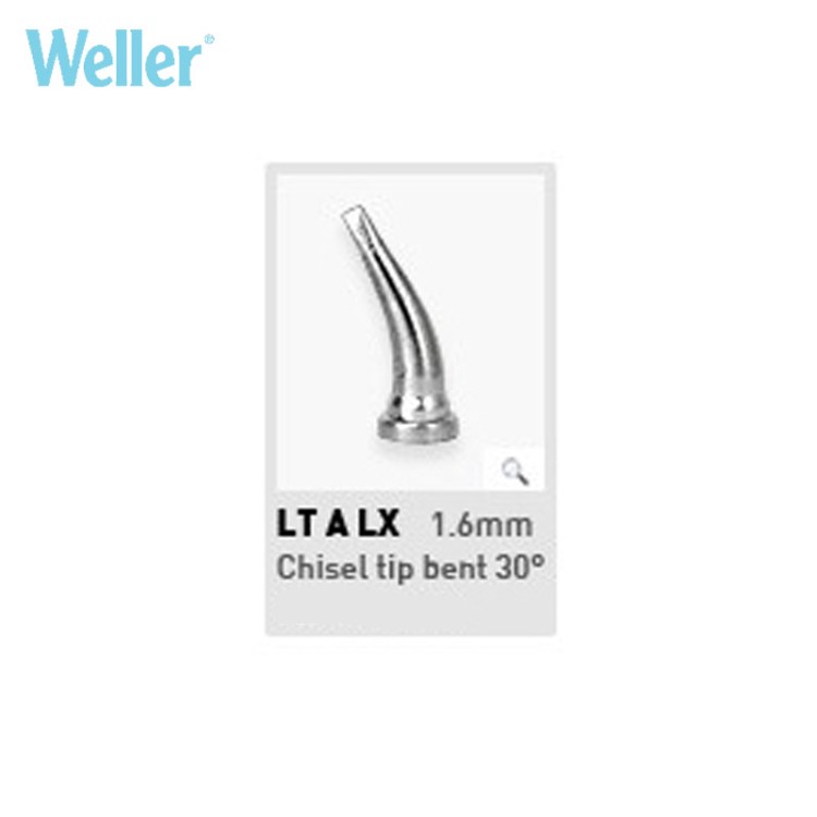 德国WELLER LTALX凿型弯头电烙铁头1.6mm威乐LT ALX焊嘴