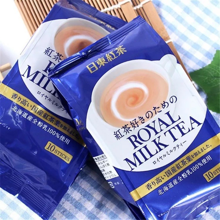 日本日东红茶 royal milk tea 北海道牛乳醇香速溶冲饮奶140g