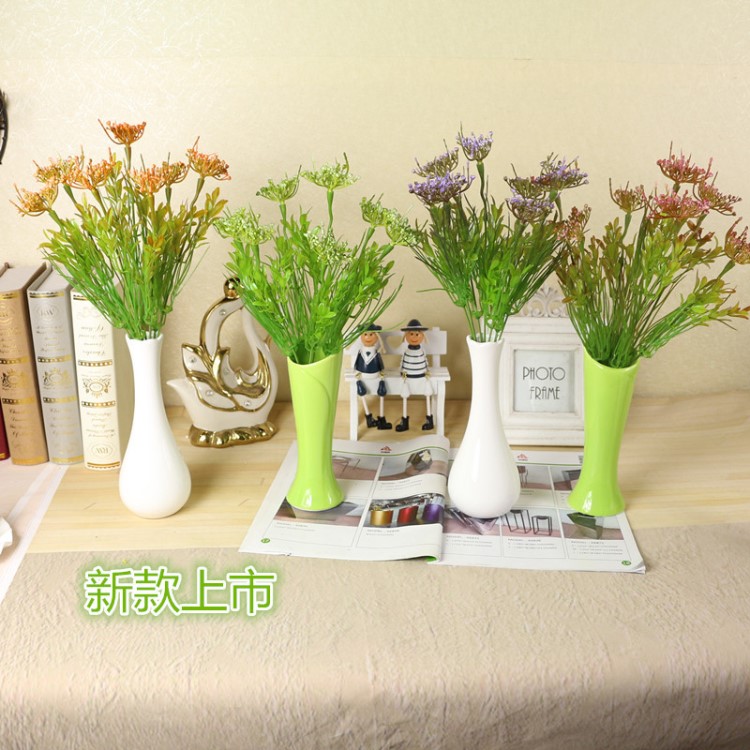 批发仿真星星草水仙草幸运草仿真植物叶水草027新款水草植物