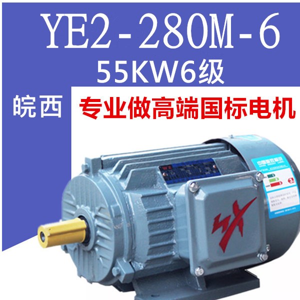 国标55KW6极电机55千瓦六级YE2-280M-6三相异步电动机YX3YE3YVF2