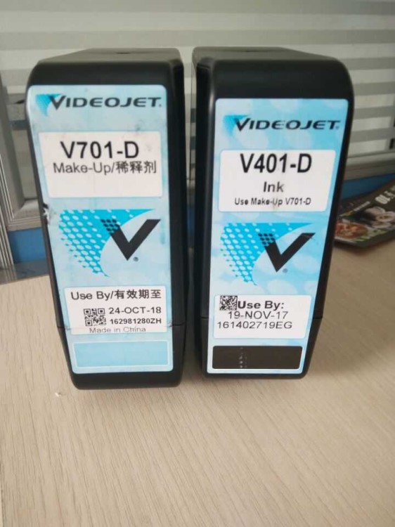 VIDEOJET伟迪捷喷码机耗材油墨V411-D、V410-D、v401-D墨水、溶剂