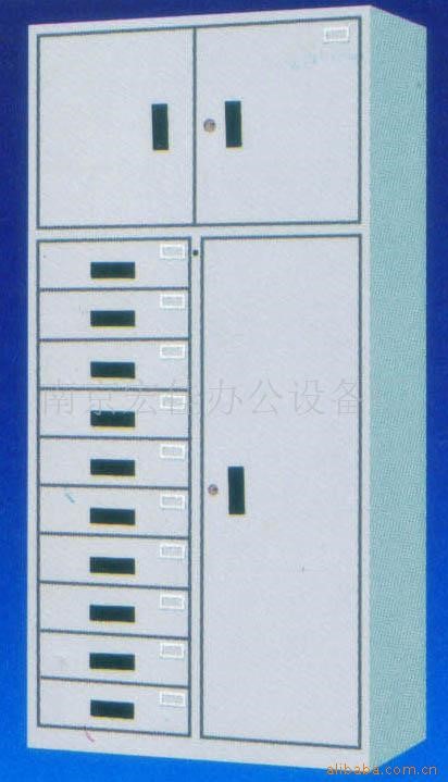 供应三门十抽柜文件柜 钢制文件柜 档案柜 钢制资料柜