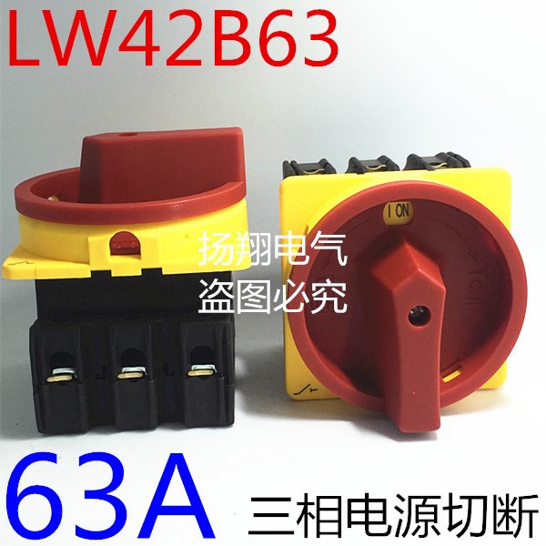 LW42B63-1016/LF101 通断开关63A 凸轮电源开关 转换开关