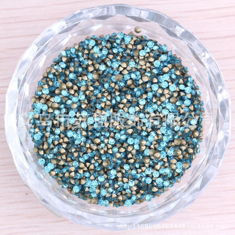 玻璃尖底水钻 玻璃钻 ss30 彩色钻 DIY水钻饰品配件批发 厂家直销