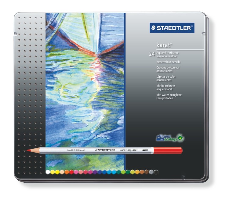 德国STAEDTLER施德楼 125 M24 24色绘图彩铅 水溶性 彩色 铅