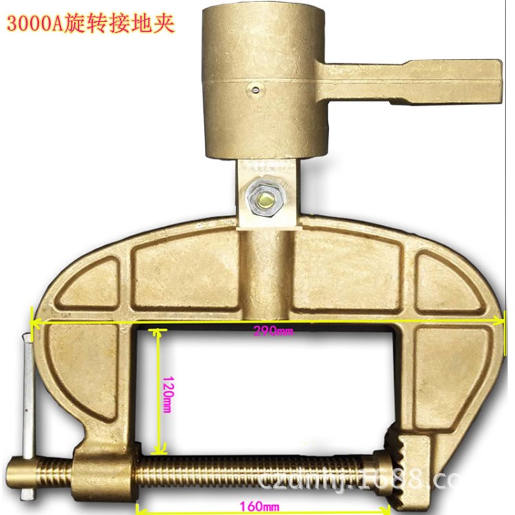 全铜旋转接地夹3000A电焊机地线钳C型G型日式地线夹专用接地钳