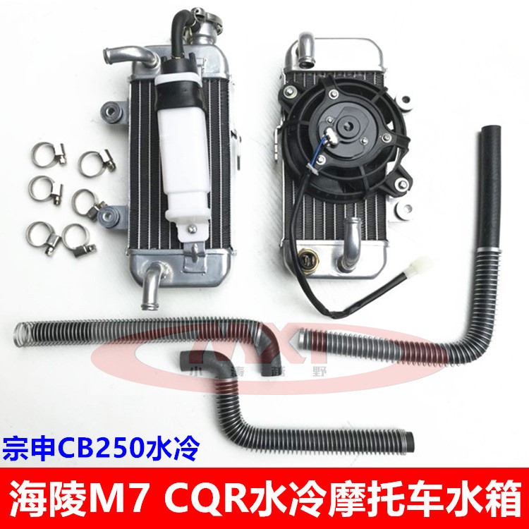 CQR250战狼海陵M7战斧650高赛越野摩托车CB250水冷发动机左右水箱