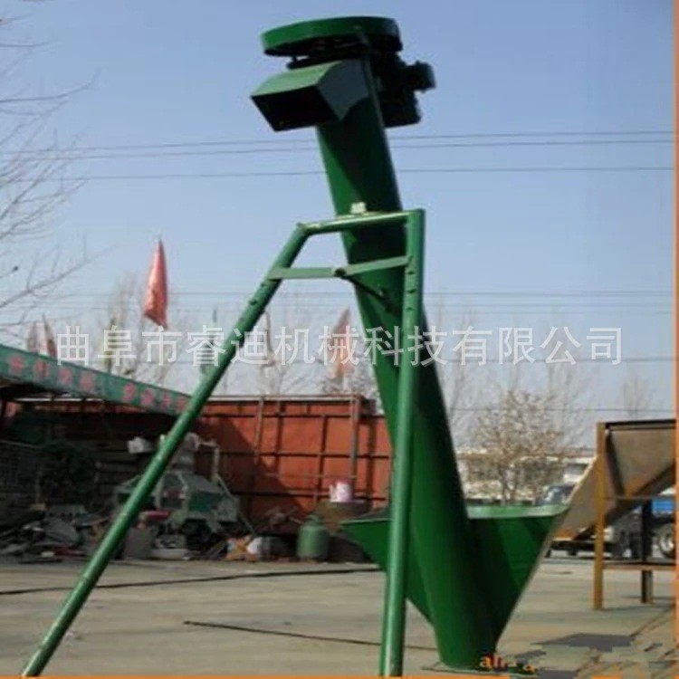 螺旋绞龙输送机 140直径小型饲料提升机 面粉厂专用提升机