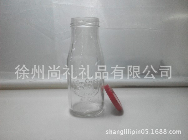 玻璃饮料瓶咖啡瓶 玻璃瓶子 玻璃奶瓶350ml