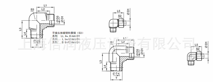 供应派克PARKER WE-R (KEG)弯通接头-英制锥螺纹卡套接头