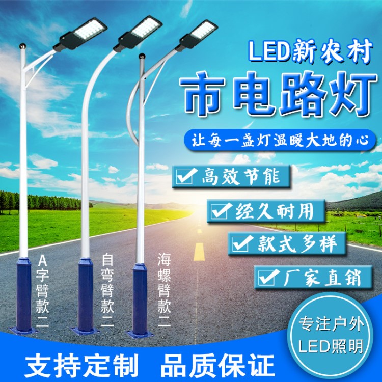 路灯led太阳能景观路灯新农村4米6米8米防水太阳能路灯宁夏银川