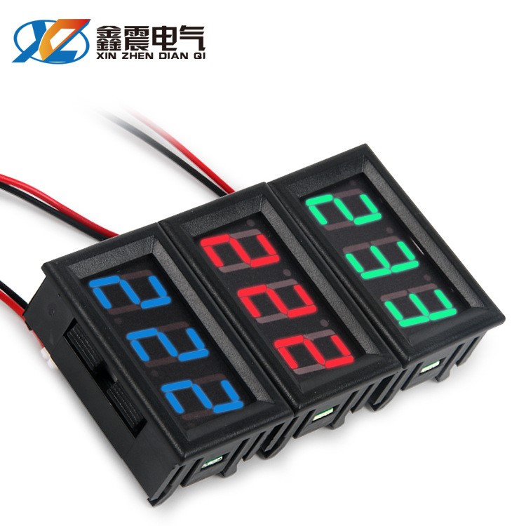 厂家两线直流电压表DC5V-120V交流数显表数字电压表表头AC70-500V