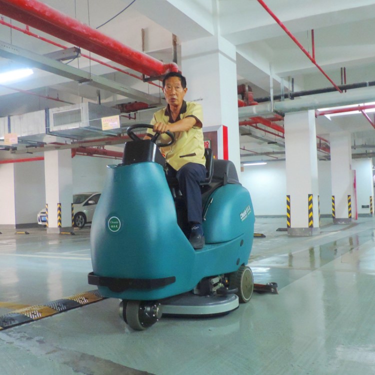 工厂车间保洁拖地车 公共场所大型电动洗地机地面清洗机