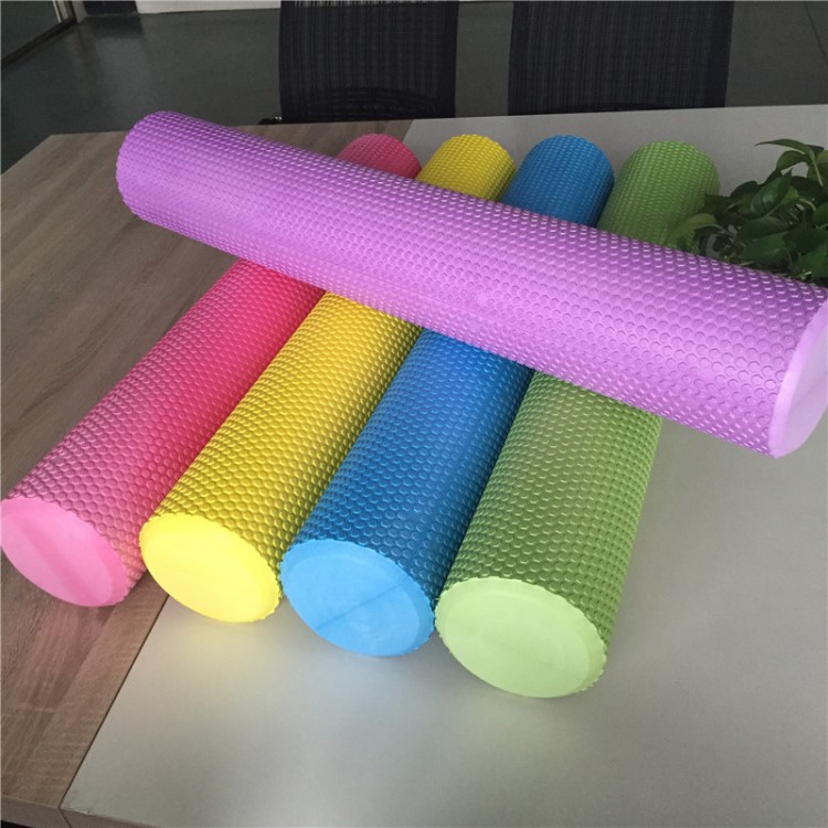 浮点按摩瑜伽柱 eva泡沫轴foam roller 60cm实心瑜伽辅助滚轴