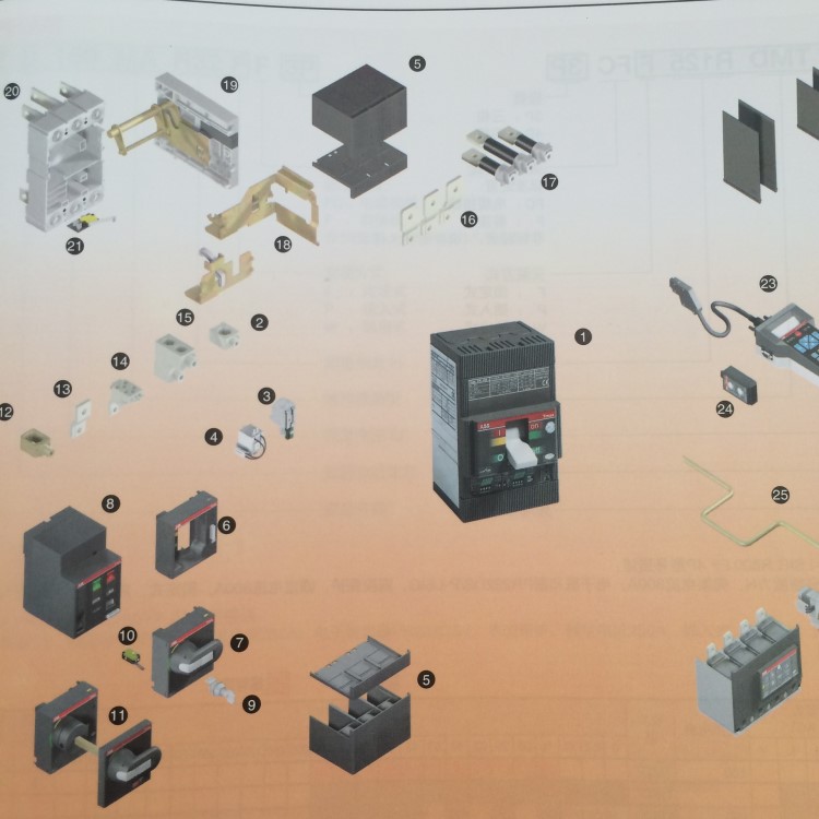 ABB Tmax塑壳附件弹簧储能电动机 100/130V T7M；101062603183