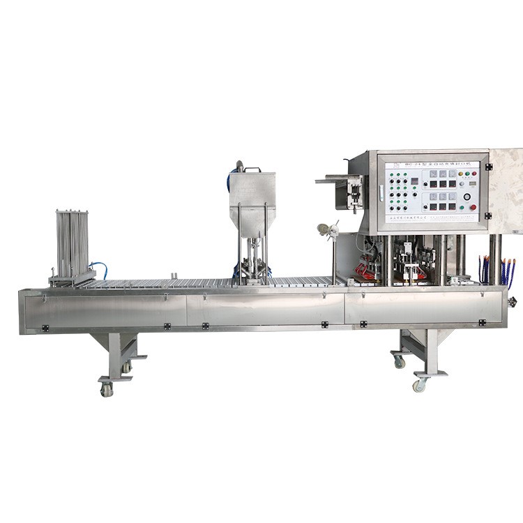 粤森CFB-16型全自动双层果冻 三层奶酪充填封口机 灌装封口机