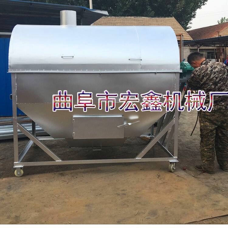 新款滚筒炒籽机电动滚筒炒锅 不锈钢干果炒料机 节能电加热炒籽锅