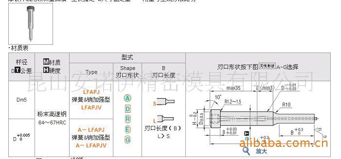 供应厚板冲裁用顶料型凸模，凹模加工，钨钢部件加工