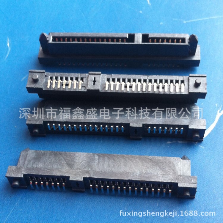 SATA22P短体立式贴片插座/DIP/180度连接器7+15P/15+7P