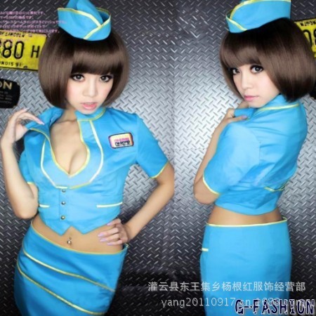 空姐装职业套装夏装空姐装酒店DS演出服女款桑拿技师服制服诱惑