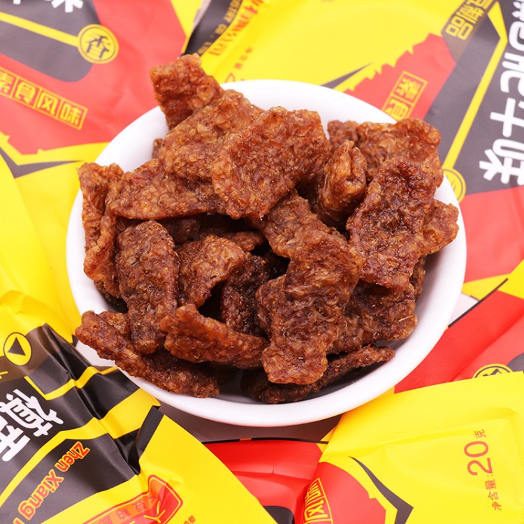 禛香肥牛香菇肥牛手撕素肉8090后怀旧宿舍小零食大豆素肉网红小吃