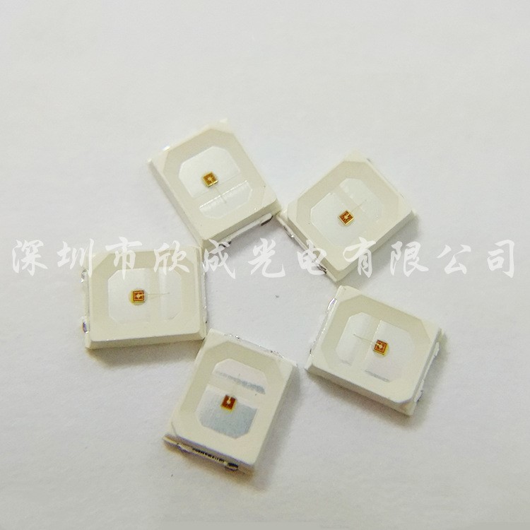 2835贴片灯珠0.1W 红光蓝光绿光黄光led 单芯 金线铜支架 30mA