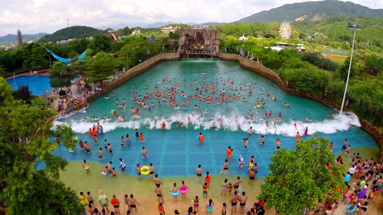 水上乐园造浪设备 游泳池鼓风造浪机 水上乐园滑梯戏水小品批发