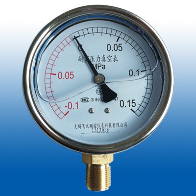 【厂家直销】YN100/60MPa/-0.1～0耐震 冲油 气压 抗振真空压力表