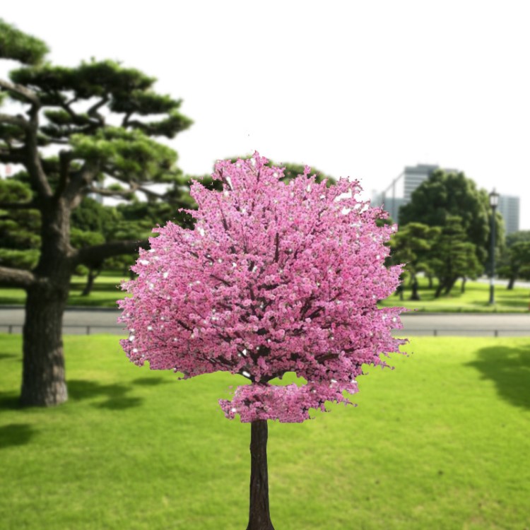 仿真植物树室内装饰 仿真园艺定制玻璃钢桃花树植物景观摆设假树