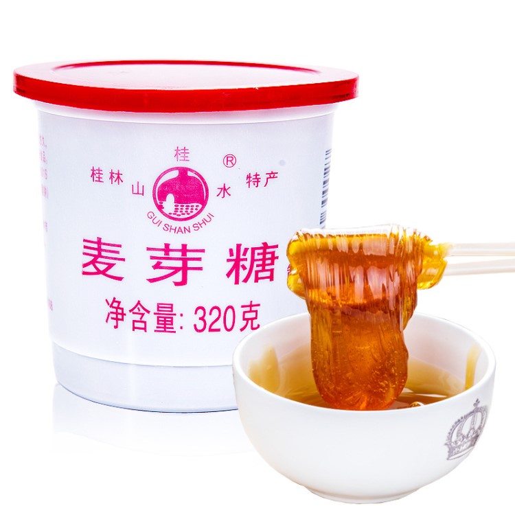 桂林特产桂山水牌麦芽糖320g*6盒手工饴糖糖稀麦芽糖稀