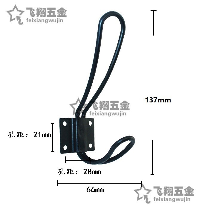 铁丝挂钩黑/古铜色挂衣钩铁皮壁挂钩单钩古典衣钩单钩双钩外贸钩