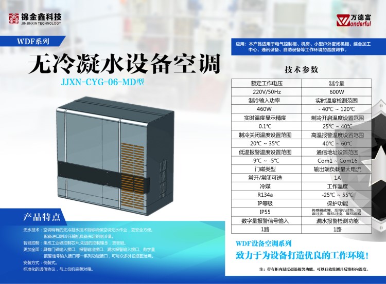 无冷凝水设备空调、除湿、除尘、高温制冷一站式环境监控解决方案