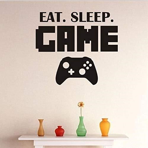 跨境Eat Sleep Game游戏玩家卧室创意精雕装饰墙贴画50X57cm