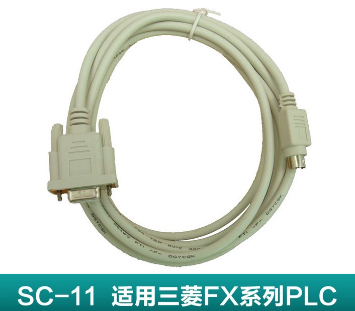 SC-11三菱 PLC 编程电缆,RS232/RS422 接口,用于FX DP9/圆头8针