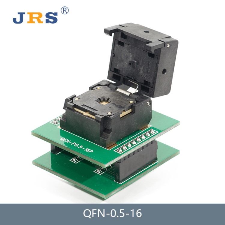 JRS QFN16 0.5mm 测试座 烧录座 老化座 IC socket 编程座 带板