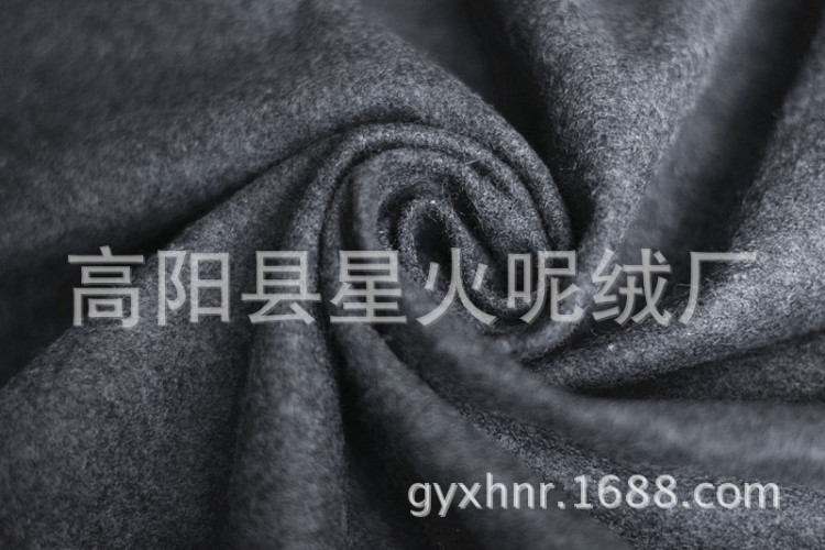 供应800克加厚麦尔登呢服装毛呢50%羊毛呢大衣面料