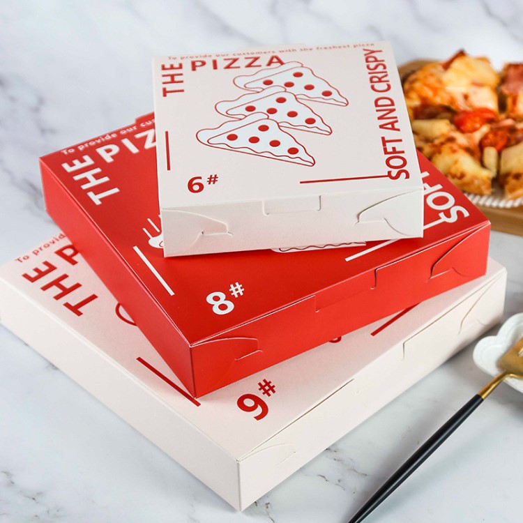 【原创】6寸8寸9寸披萨盒5个装比萨包装盒匹萨pizza外卖打包盒子