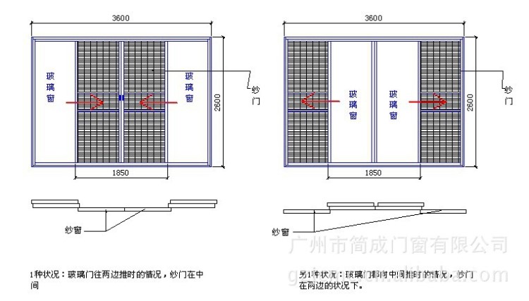 厂家供应艺雅乐法式推拉纱窗门 防蚊纱窗 防蚊窗纱