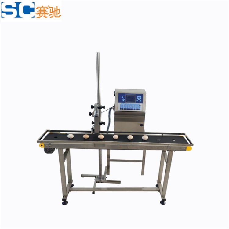 鸡蛋日期图形喷码机 食品包装日期批号打码机输送带式喷字机
