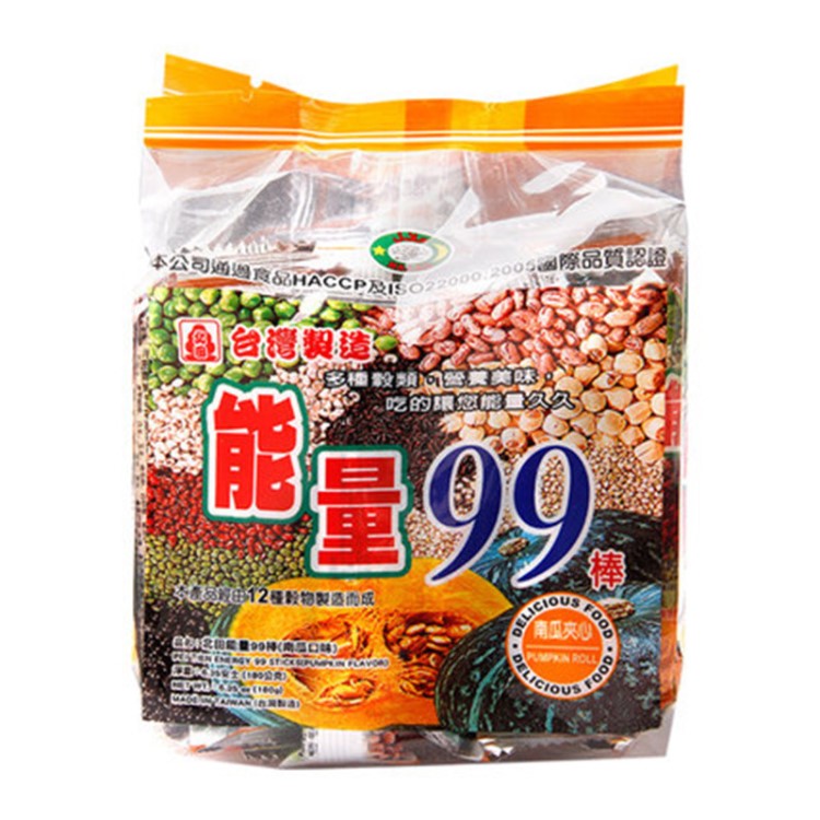 批发台湾PEITIEN 北田能量99棒南瓜夹心180g 12包一箱