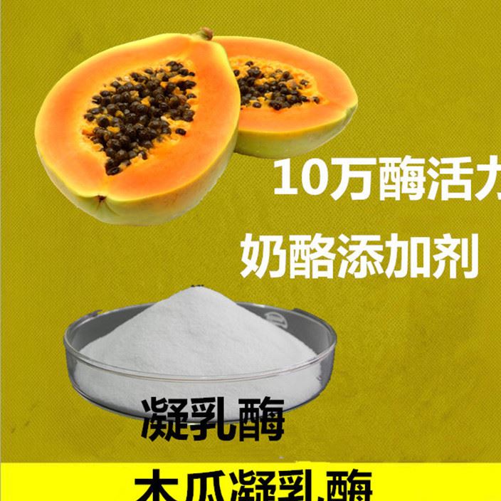 现货供应 凝乳酶 木瓜凝乳酶 99% 10万酶活力 一公斤起订