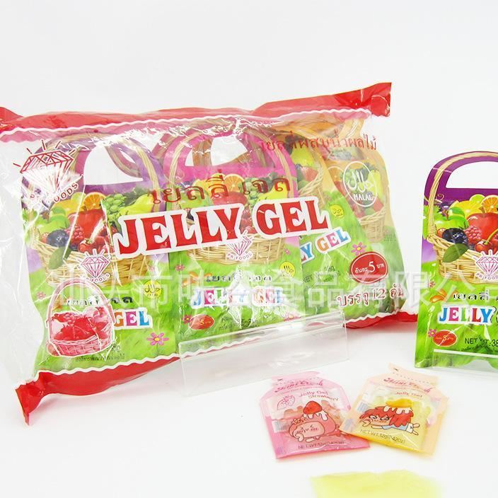 出口 Fruity Flavor Jelly Gel Candy in Bag  花篮袋果冻