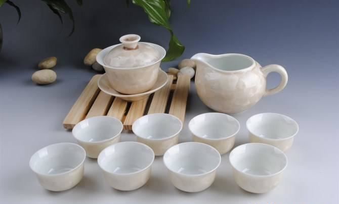 德化陶瓷茶具批发、 礼品结晶釉功夫茶具套装