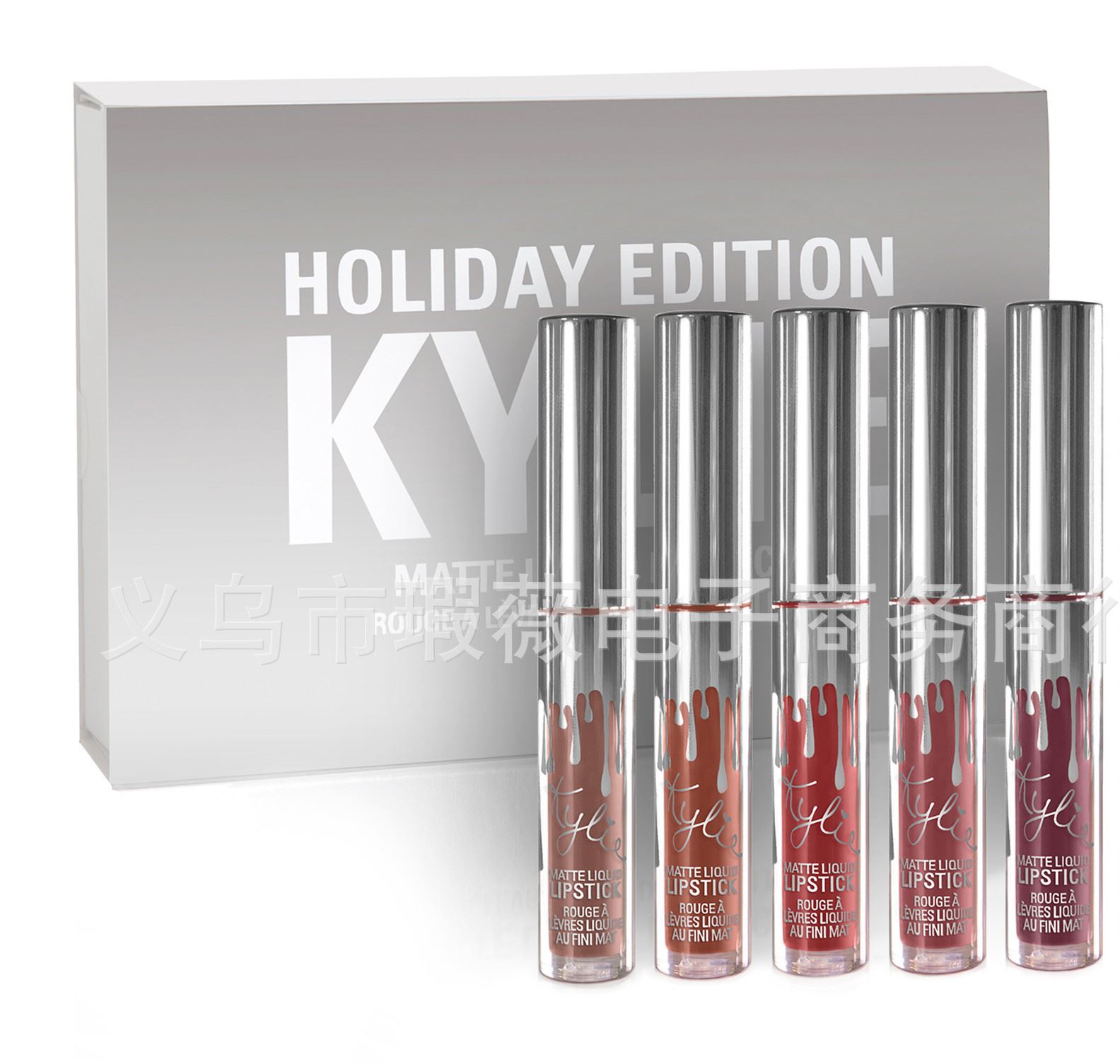 新款kylie圣诞假日版Holiday Edition哑光唇彩唇蜜眼影套装现货