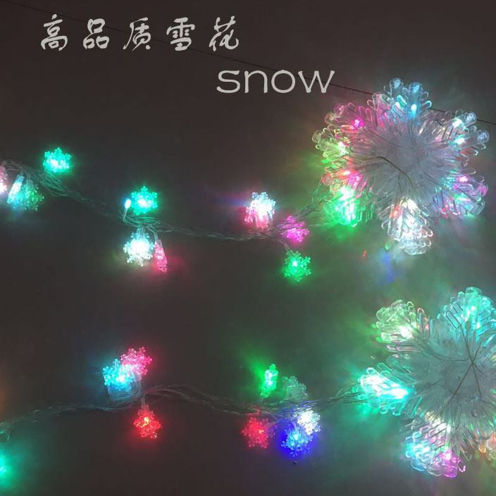 LED雪花窗帘灯圣诞节橱窗主播背景装饰灯会场布置雪花冰条灯灯串