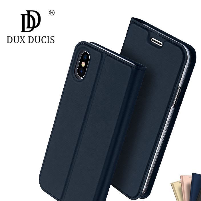 DUX DUCIS 新款iphoneX手机壳 苹果10皮套防摔带卡袋保护套商务款