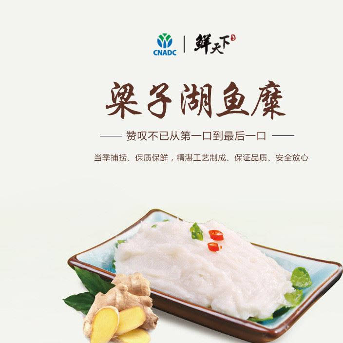 梁子湖冷冻鱼肉 鱼糜 20kg/件 鱼豆腐火锅丸子鱼糕系列原材料